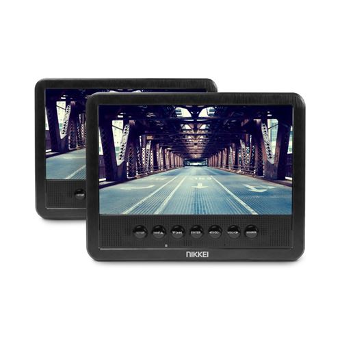NIKKEI PORTABLE DVD 2 X7'' DUAL PLAYER NPD720MT