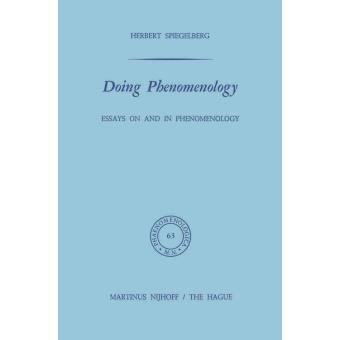 Doing phenomenology - 1