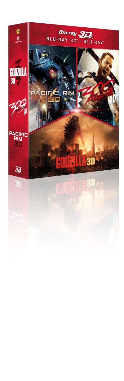Godzilla, Pacific Rim, 300 la naissance d'un empire Coffret Blu-Ray 3D 2D