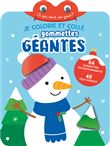 Je colorie et colle gommettes géantes : bonhomme de neige - à qui sont ces yeux ?