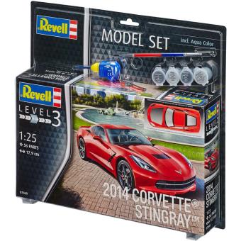 Maquette voiture Revell 67060 2014 Corvette Stingray Model Set 56 pièces -  Maquette