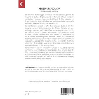 Heidegger avec Lacan