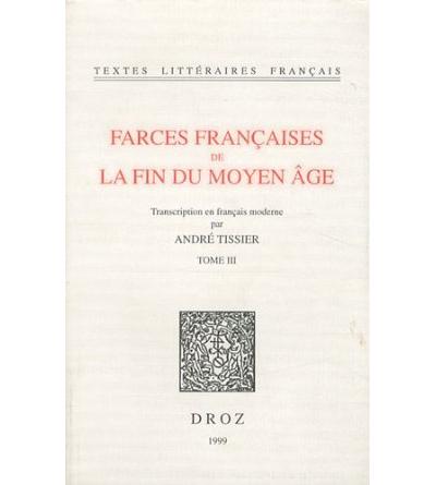 Farces francaises de la fin du moyen age,3