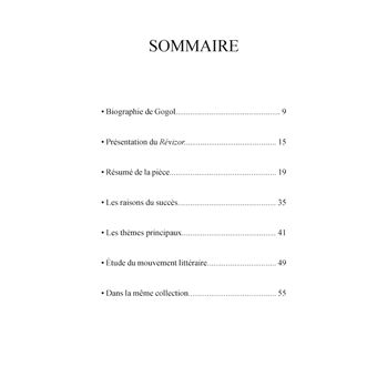 Fiche de lecture Le Révizor de Nicolas Gogol (Analyse littéraire de référence et résumé complet)