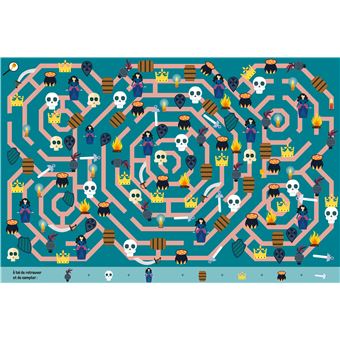 Cherche et trouve princesses et dragons  dans les labyrinthes