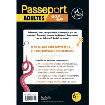 Passeport Adultes Escape Games - Cahier de vacances 2023