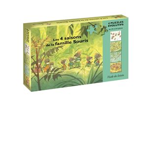 Les 4 saisons de la famille Souris - 4 puzzles évolutifs