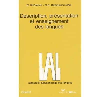 Description, présentation et enseignement des langues - Livre