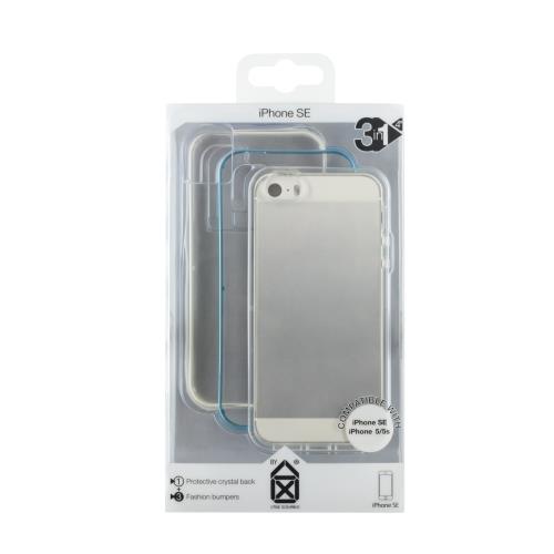 CASE SCE BUMPER IPH5/SE 3EN1 ROSE SILVER