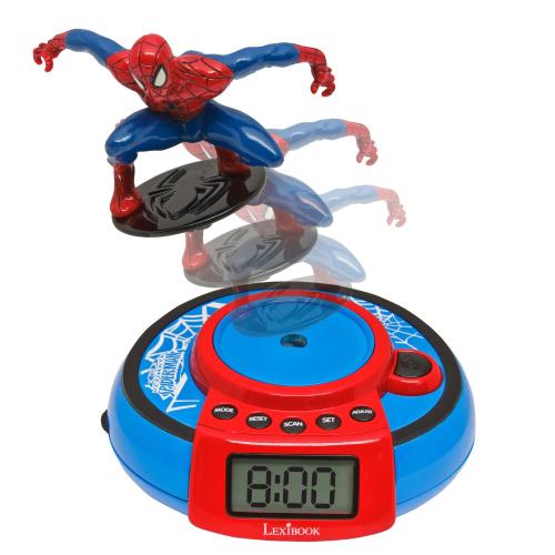 Réveil Spiderman avec cloches- Bleu - 13 cm