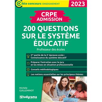CRPE – Admission – 200 questions sur le système éducatif
