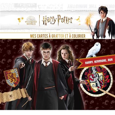 Harry Potter - Cartes à gratter Harry, Hermione, Ron -  Collectif - broché