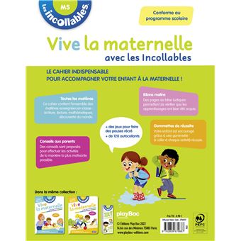 Les incollables - Vive la maternelle avec les incollables - Moyenne section