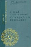 Les méthodes de travail de Gersonide et le maniement du savoir chez les scolastiques