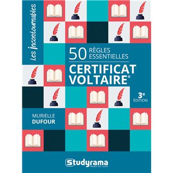 50 règles certificat Voltaire - - Murielle Dufour (EAN13 : 9782759035663)