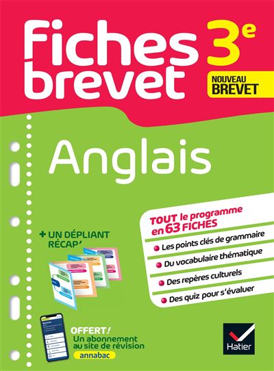 Fiches Brevet Anglais 3ème