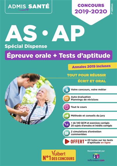 AS AP Spécial dispense épreuve orale + tests d'aptitude concours 2019-2020