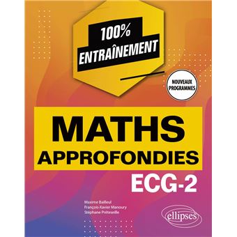 Mathématiques approfondies - ECG-2 - Programme 2022