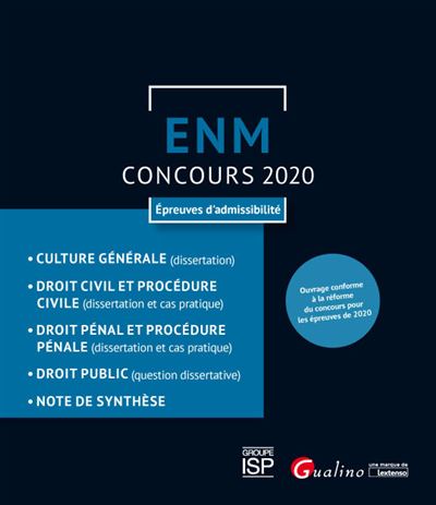 Enm epreuves d'admissibilite