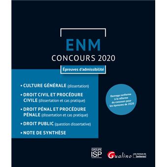 ENM - Épreuves d'admissibilité
