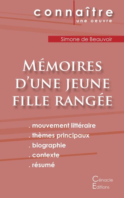Fiche de lecture Mémoires d'une jeune fille rangée (Analyse littéraire de référence et résumé complet)