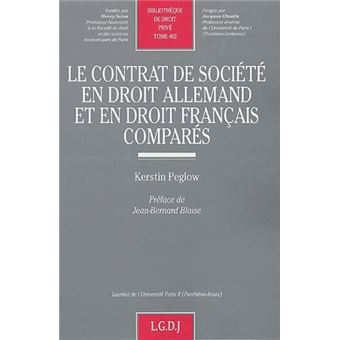 Le Contrat De Société En Droit Allemand Et En Droit Français Comparés ...