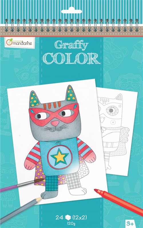 Carnet de 24 pages Avenue Mandarine Graffy Couleur Doudous