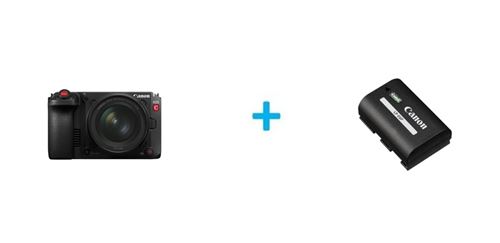 Caméra vidéo plein format Canon EOS C50 + poignée XLR + Batterie Canon LP E6P pour EOS R5 Mark II R6 MKII R5 R6 R7 5D MKIV 6D MKII