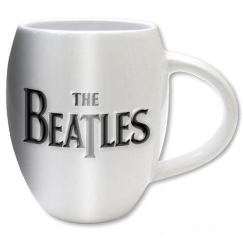 THE BEATLES-OVAL EMBOSSED MUG 450 ML-DROP T LOGO & APPLE