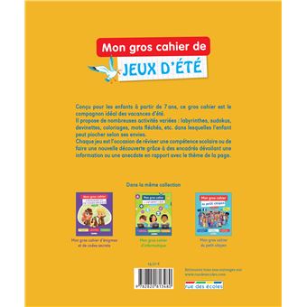 Mon gros cahier de jeux d'été