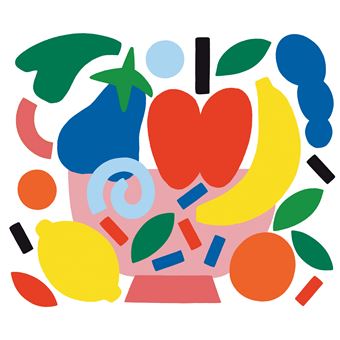 L'art à la manière Art abstrait - Collage et assemblage - boîte avec accessoires