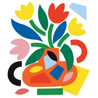 L'art à la manière Art abstrait - Collage et assemblage - boîte avec accessoires