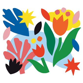 L'art à la manière Art abstrait - Collage et assemblage - boîte avec accessoires