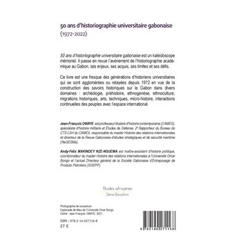50 ans d'historiographie universitaire gabonaise