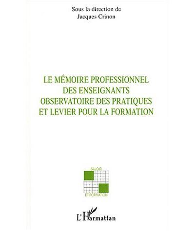 Le mémoire professionnel des enseignants