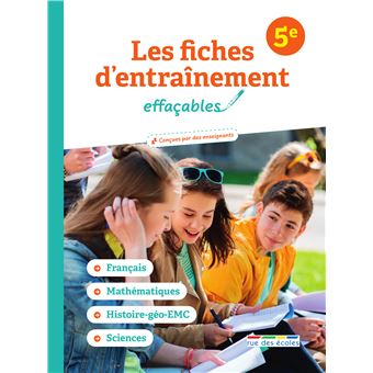Les fiches d'entraînement effaçables 5e