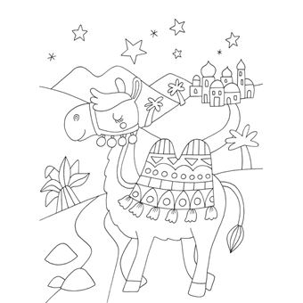 Maxi bloc à colorier - Autour du monde + animaux