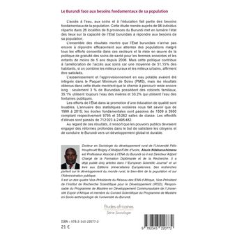 Le Burundi face aux besoins fondamentaux de sa population