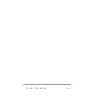 L'audace de réussir