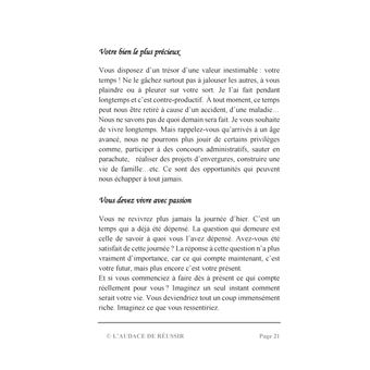 L'audace de réussir