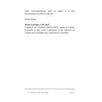 L'audace de réussir