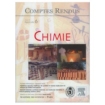 Comptes rendus academie des sciences chimie tome 10 fasc 6 j