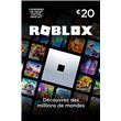 Code de téléchargement Carte Cadeau Roblox 20€