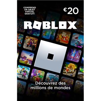 Code de téléchargement Carte Cadeau Roblox 20€, Code de