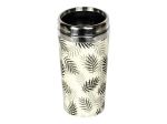 Mug isotherme en bambou Woodway motifs feuilles