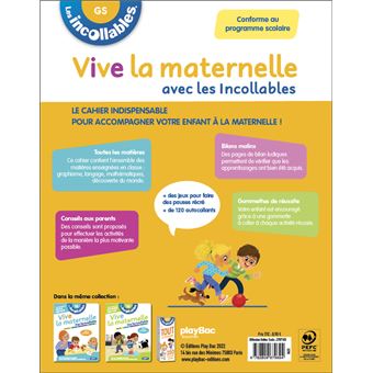 Les incollables - Vive la maternelle avec les incollables - Grande section