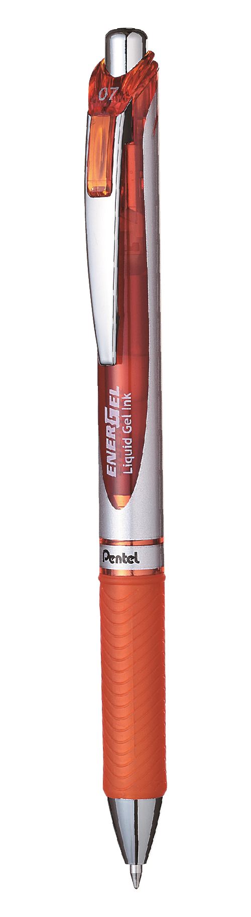 Stylo roller encre gel r&eacute;tractable Pentel Energel 0,77mm Orange
