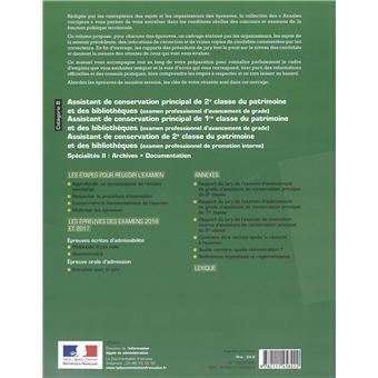 Assistant de conservation principal du patrimoine de 1re et 2e classe