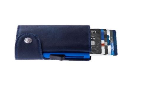 Porte-cartes C-Secure Aluminium Prestige Bleu marine