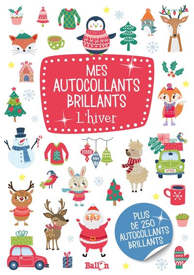 L'hiver autocollants brillants
